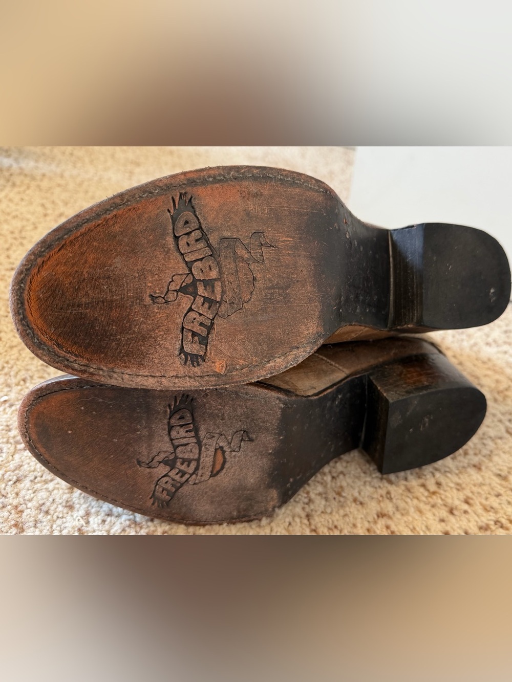 Freebird Drove Handmade Leather Boots in Distressed Brown, Size 9 - Picture 9 of 11